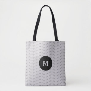 Bolso De Tela Líneas punteadas de plata hermosas