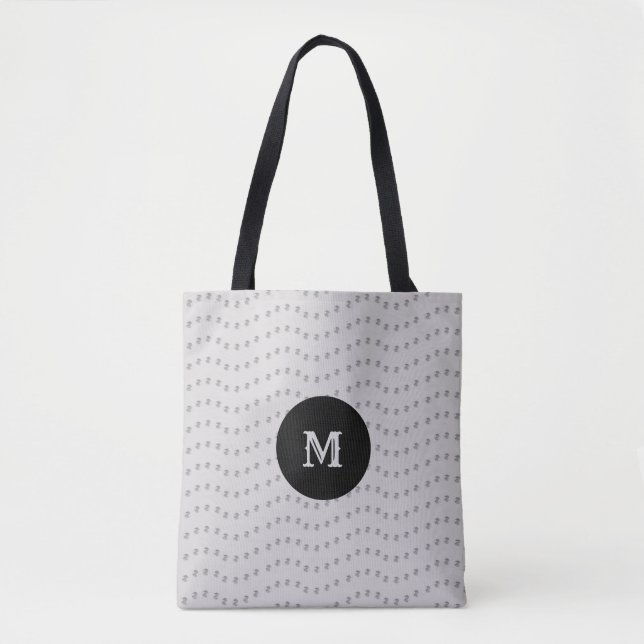 Bolso De Tela Líneas punteadas de plata hermosas (Anverso)