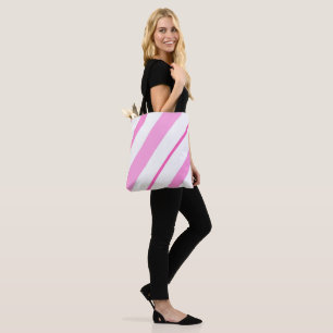 Bolso De Tela Líneas rosas