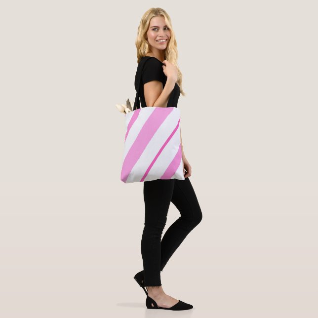 Bolso De Tela Líneas rosas (Puesto)