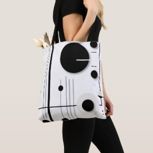 Bolso De Tela Líneas sinfónicas del círculo geométrico minimalis
