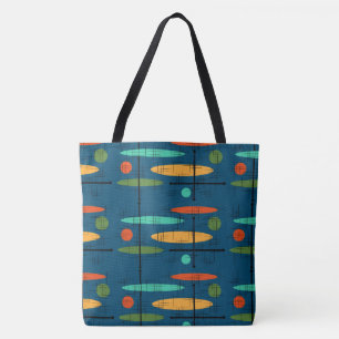 Bolso De Tela Líneas y puntos de ovulación retro