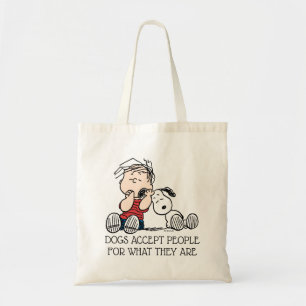Bolso De Tela Linus consolado con el oído de Snoopy