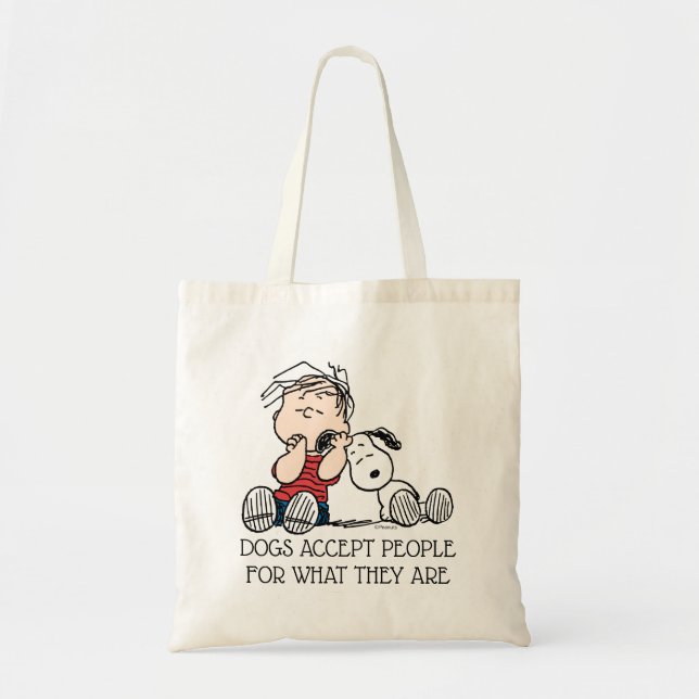 Bolso De Tela Linus consolado con el oído de Snoopy (Frente)