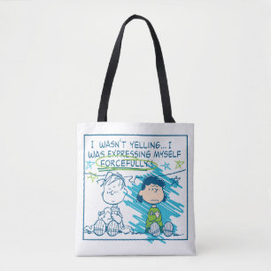 Bolso De Tela Linus y Lucy "No estaba gritando..."