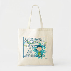 Bolso De Tela Linus y Lucy "No estaba gritando..."