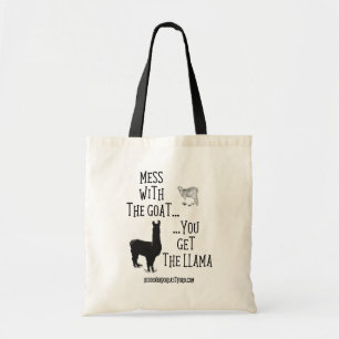 Bolso De Tela Lío con el tote de la obra clásica de la cabra