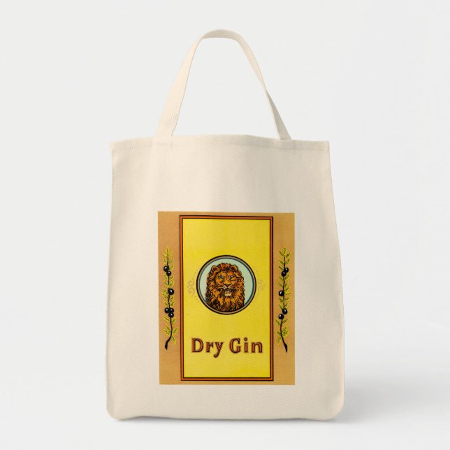 Bolso De Tela Lion Dry Gin (Frente)