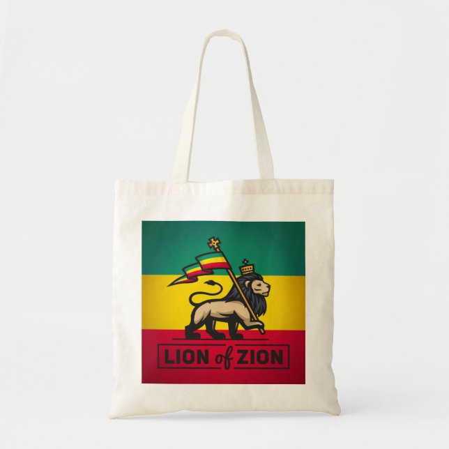 Bolso De Tela Lion of Zion bag - Haile Selassie Rastafari muerto (Frente)