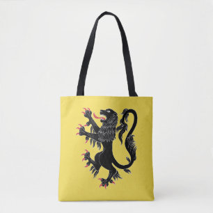 Bolso De Tela Lion Rampant Sable