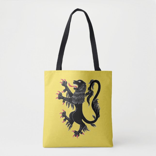 Bolso De Tela Lion Rampant Sable (Anverso)