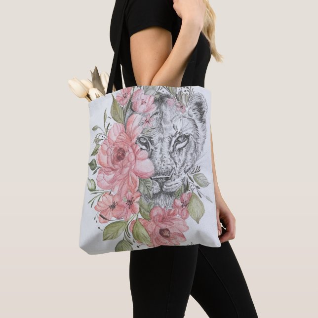 Bolso De Tela Lioness - Tote Bag (Detalle)