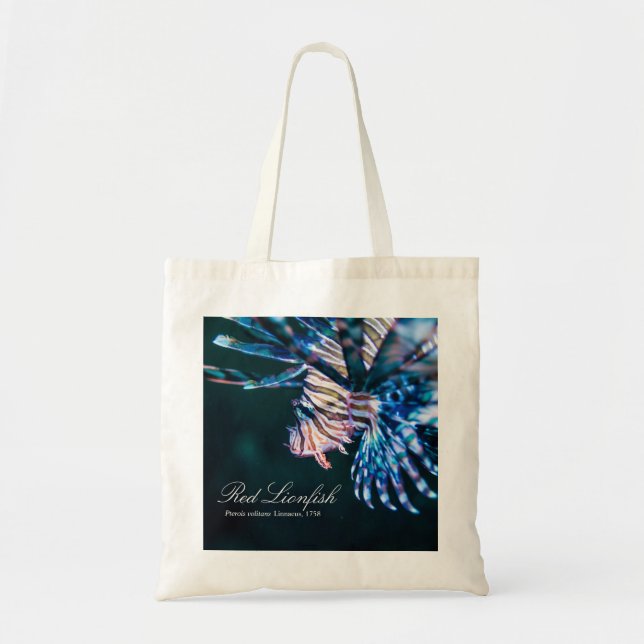 Bolso De Tela Lionfish rojo (Pterois volitans, Linnaeus, 1758) (Frente)