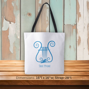 Bolso De Tela Lira Azul