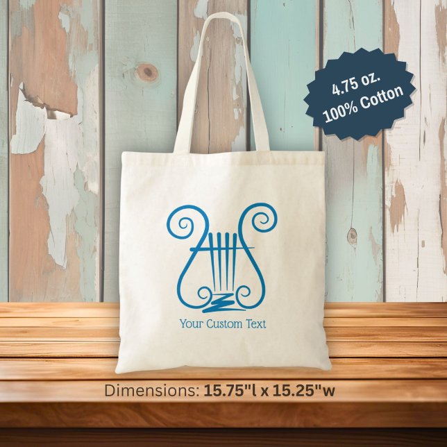 Bolso De Tela Lira Azul (Subido por el creador)