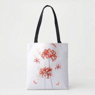 Bolso De Tela Lirio Araña Rojo' Artístico Botánico