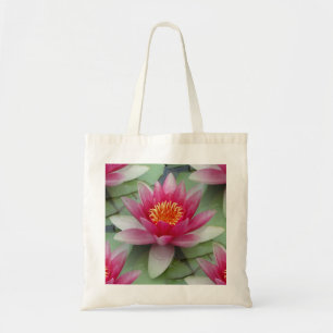 Bolso De Tela Lirio de agua de Lotus rosa