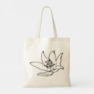 Bolso De Tela Lirio de flores