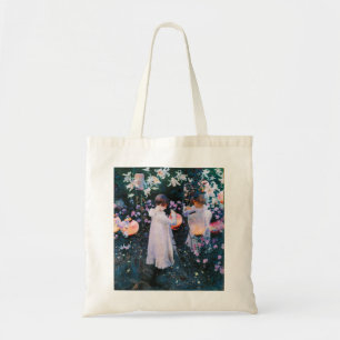 Bolso De Tela Lirio del lirio del clavel de John Singer Sargent