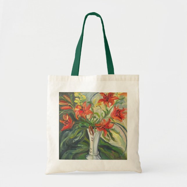Bolso De Tela Lirios (Frente)