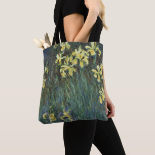 Bolso De Tela Lirios amarillos por Claude Monet, Arte fino vinta