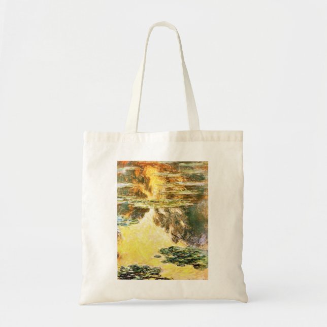 Bolso De Tela Lirios de agua Claude Monet (Frente)