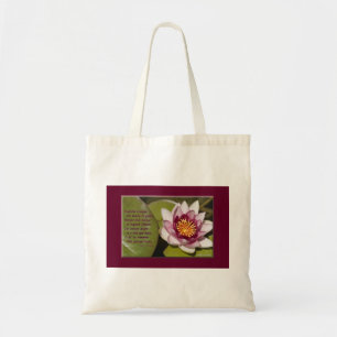 Bolso De Tela Lirios de Agua Rosados