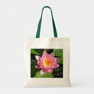 Bolso De Tela Lirios de agua rosados