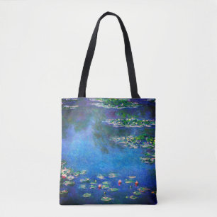 Bolso De Tela Lirios de agua vintage de Claude Monet