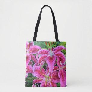 Bolso De Tela Lirios de Oriental del Stargazer