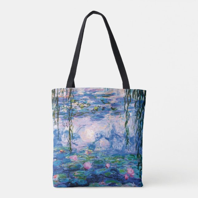 Bolso De Tela Lirios del agua de Monet (Reverso)