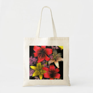 Bolso De Tela Lirios tigrados y Spirea