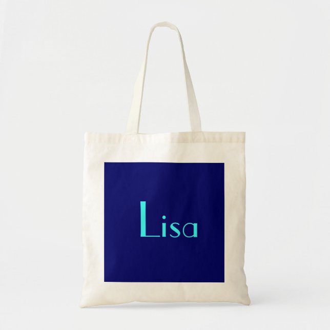 Bolso De Tela Lisa In Blue I (Frente)
