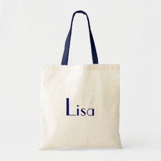 Bolso De Tela Lisa In Navy