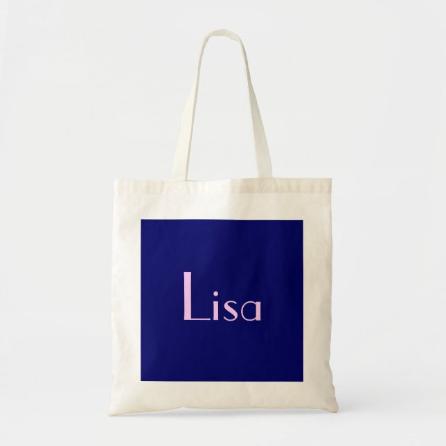 Bolso De Tela Lisa In Navy V (Frente)