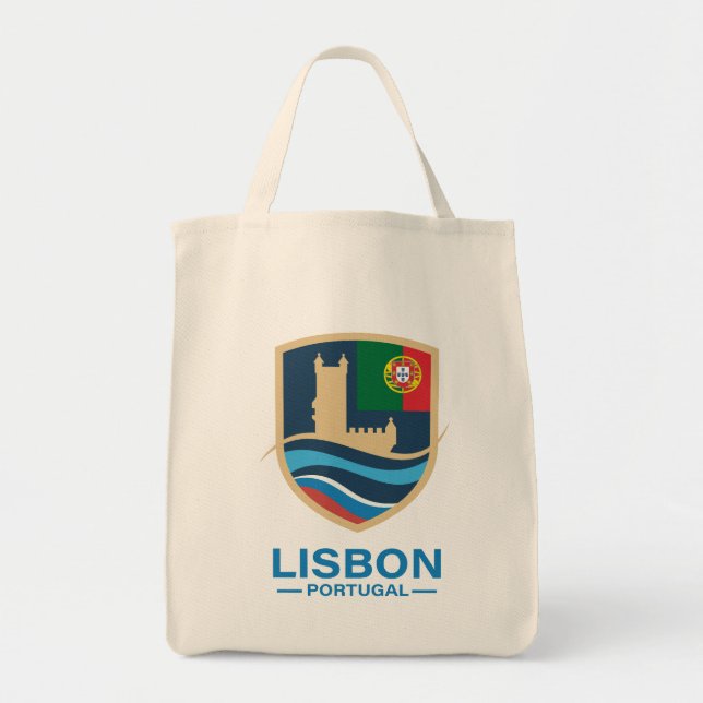 Bolso De Tela Lisbon Portugal Europe (Frente)