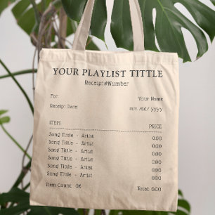 Bolso De Tela Lista de reproducción de música personalizada - Re