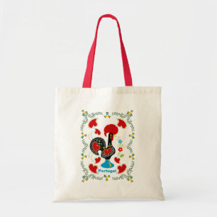 Bolso De Tela Lista tradicional de Portugal en negro