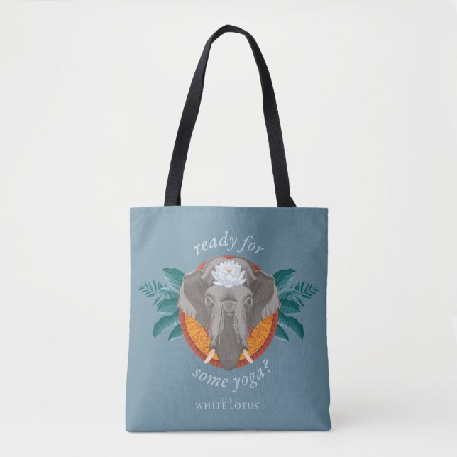 Bolso De Tela ¿Listo para algo de yoga? - El Lotus Blanco (Anverso)