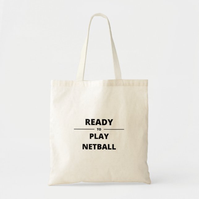 BOLSO DE TELA LISTO PARA JUGAR NETBALL (Frente)