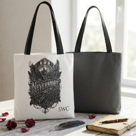 Bolso De Tela Literatura Gótica Nevermore Amante del Cuervo