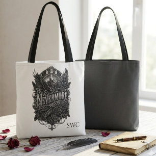 Bolso De Tela Literatura Gótica Nevermore Amante del Cuervo