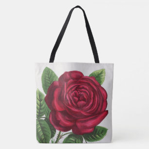 Bolso De Tela Litografía de rosa antigua, François-Frédéric Grob