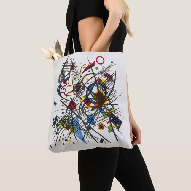Bolso De Tela Litografía de Vierte Bauhausmappe por Kandinsky (Detalle)