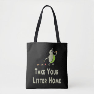 Bolso De Tela Litterbug lleva tu litera a casa