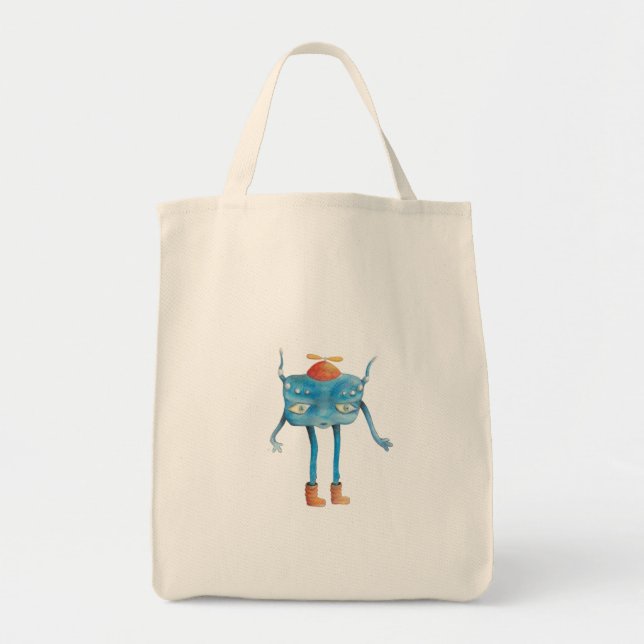 Bolso De Tela Little Alien Pi (Frente)