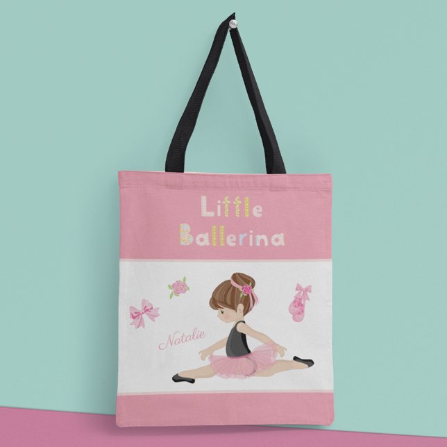 Bolso De Tela Little Ballerina Pink Ballet Girls Name (Subido por el creador)