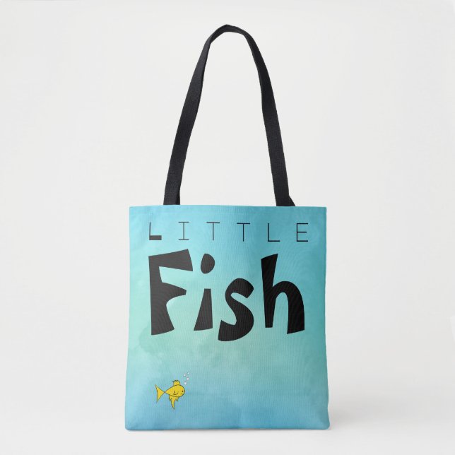 Bolso De Tela Little Fish Big Fish Funny (Anverso)