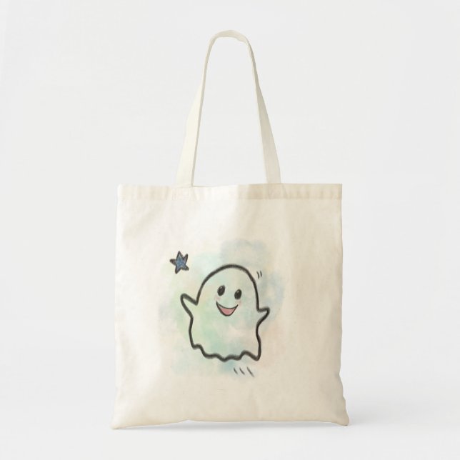 Bolso De Tela Little ghost is happy (Frente)