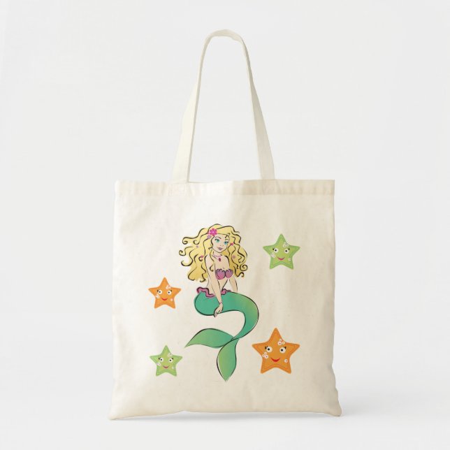 Bolso De Tela Little mermaid lindo (Frente)